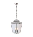 Elstead Lighting Latarnia wisząca Mansion House - 3 źródła światła - Polerowany nikiel IP44 MANSION-HOUSE8-PN Elstead Lighting Latarnia wisząca Mansion House - 3 źródła światła - Polerowany nikiel IP44 MANSION-HOUSE8-PN