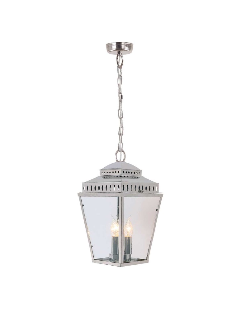 Elstead Lighting Latarnia wisząca Mansion House - 3 źródła światła - Polerowany nikiel IP44 MANSION-HOUSE8-PN