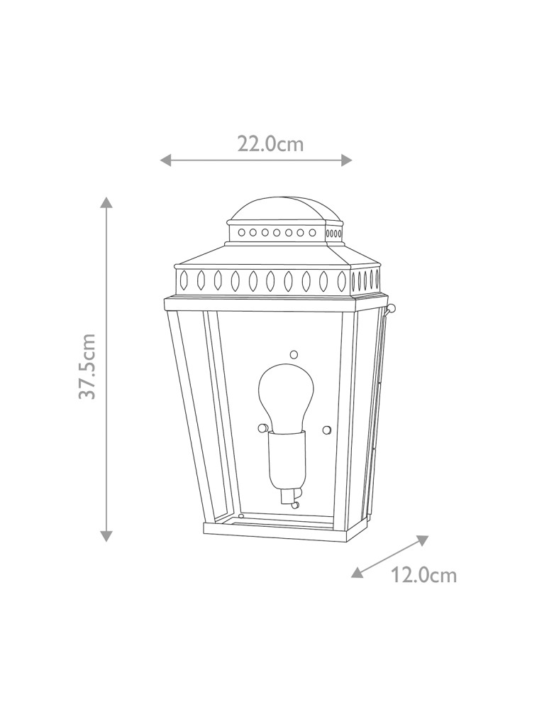 Elstead Lighting Latarnia naścienna Mansion House - 1 źródło światła - Postarzany mosiądz IP44 MANSION-HOUSE-BR Elstead Lighting Latarnia naścienna Mansion House - 1 źródło światła - Postarzany mosiądz IP44 MANSION-HOUSE-BR