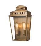 Kinkiety zewnętrzne - Elstead Lighting Duża latarnia naścienna Mansion House - 2 źródła światła - Postarzany mosiądz IP44 MANSION-HOUSE-L-BR - product 1