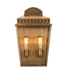 Kinkiety zewnętrzne - Elstead Lighting Duża latarnia naścienna Mansion House - 2 źródła światła - Postarzany mosiądz IP44 MANSION-HOUSE-L-BR - product 6