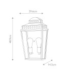 Kinkiety zewnętrzne - Elstead Lighting Duża latarnia naścienna Mansion House - 2 źródła światła - Postarzany mosiądz IP44 MANSION-HOUSE-L-BR - product 7
