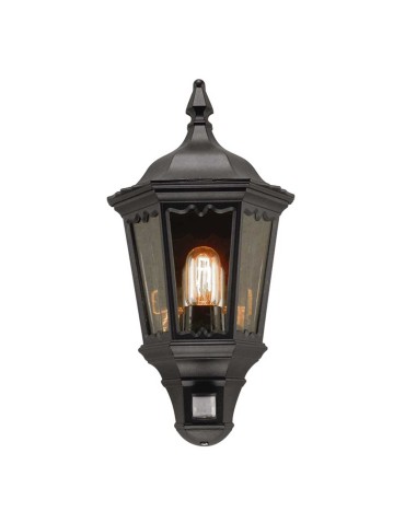 Elstead Lighting Latarnia naścienna z czujnikiem PIR Medstead - 1 źródło światła IP44 MD7-PIR-BLACK