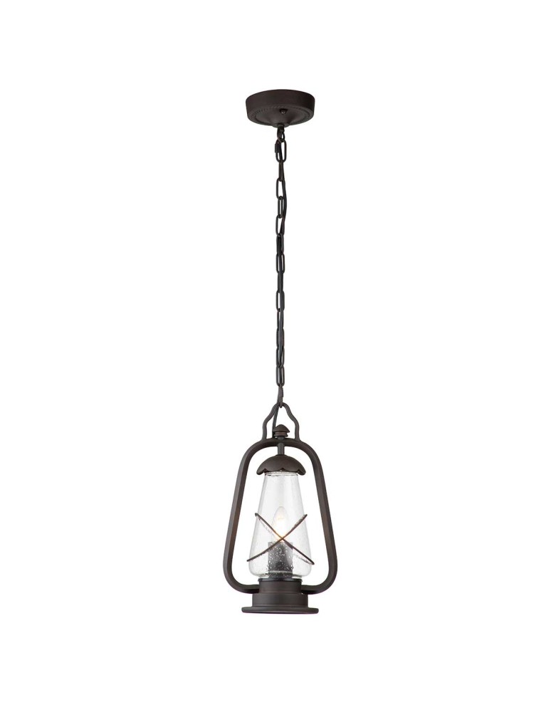 Elstead Lighting Latarnia wisząca Miners - 1 źródło światła IP44 MINERS-CHN