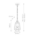 Lampy zewnętrzne wiszące - Elstead Lighting Latarnia wisząca Miners - 1 źródło światła IP44 MINERS-CHN - product 6