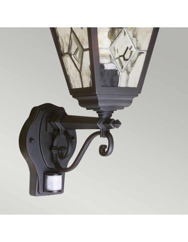 Elstead Lighting Latarnia naścienna z czujnikiem PIR Norfolk - 1 źródło światła IP44 NR1-PIR-BLACK - produkt 2