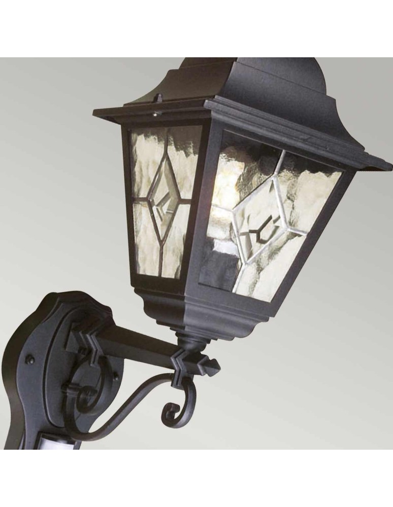 Elstead Lighting Latarnia naścienna z czujnikiem PIR Norfolk - 1 źródło światła IP44 NR1-PIR-BLACK