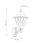 Kinkiety zewnętrzne - Elstead Lighting Latarnia naścienna z czujnikiem PIR Norfolk - 1 źródło światła IP44 NR1-PIR-BLACK - product 5