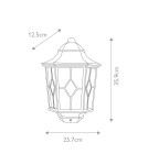 Kinkiety zewnętrzne - Elstead Lighting Latarnia naścienna Norfolk - 1 źródło światła IP44 NR7-2-BLK - product 5