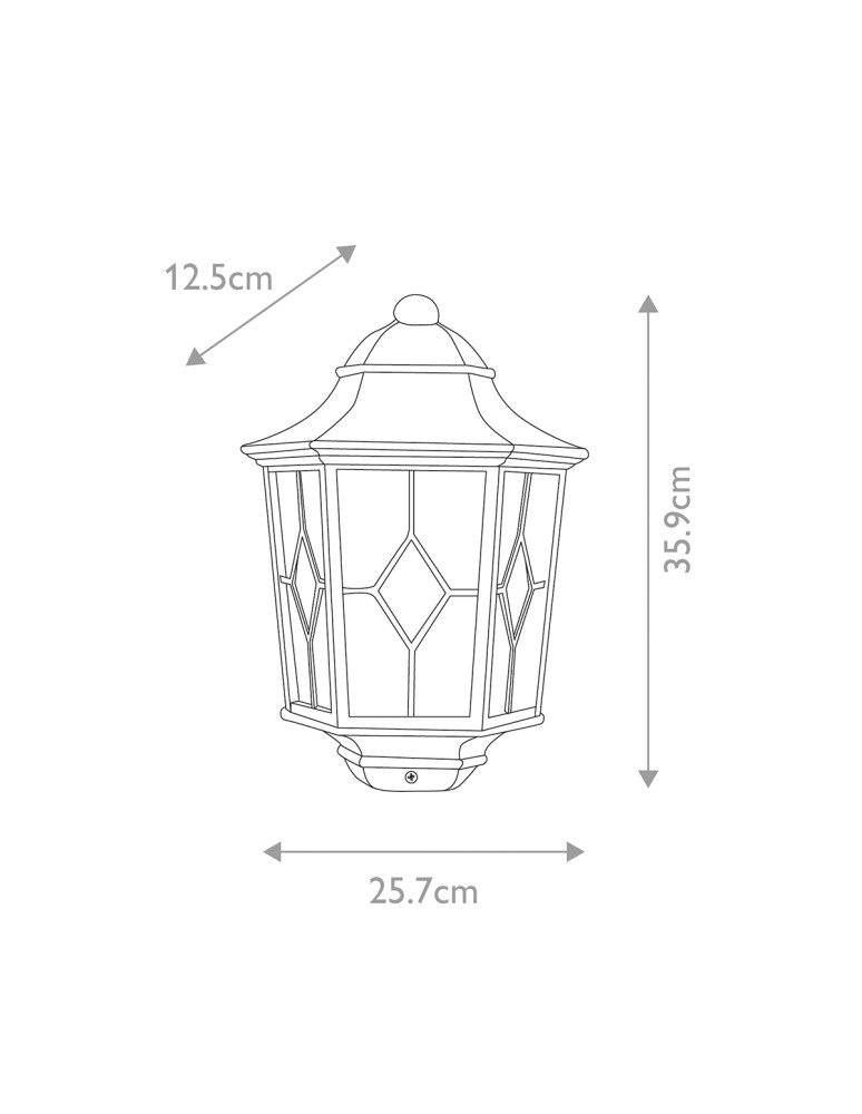 Elstead Lighting Latarnia naścienna Norfolk - 1 źródło światła IP44 NR7-2-BLK