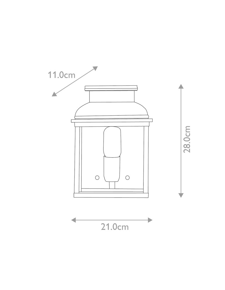 Elstead Lighting Latarnia naścienna Old Bailey - 1 źródło światła IP44 OLD-BAILEY-BR Elstead Lighting Latarnia naścienna Old Bailey - 1 źródło światła IP44 OLD-BAILEY-BR