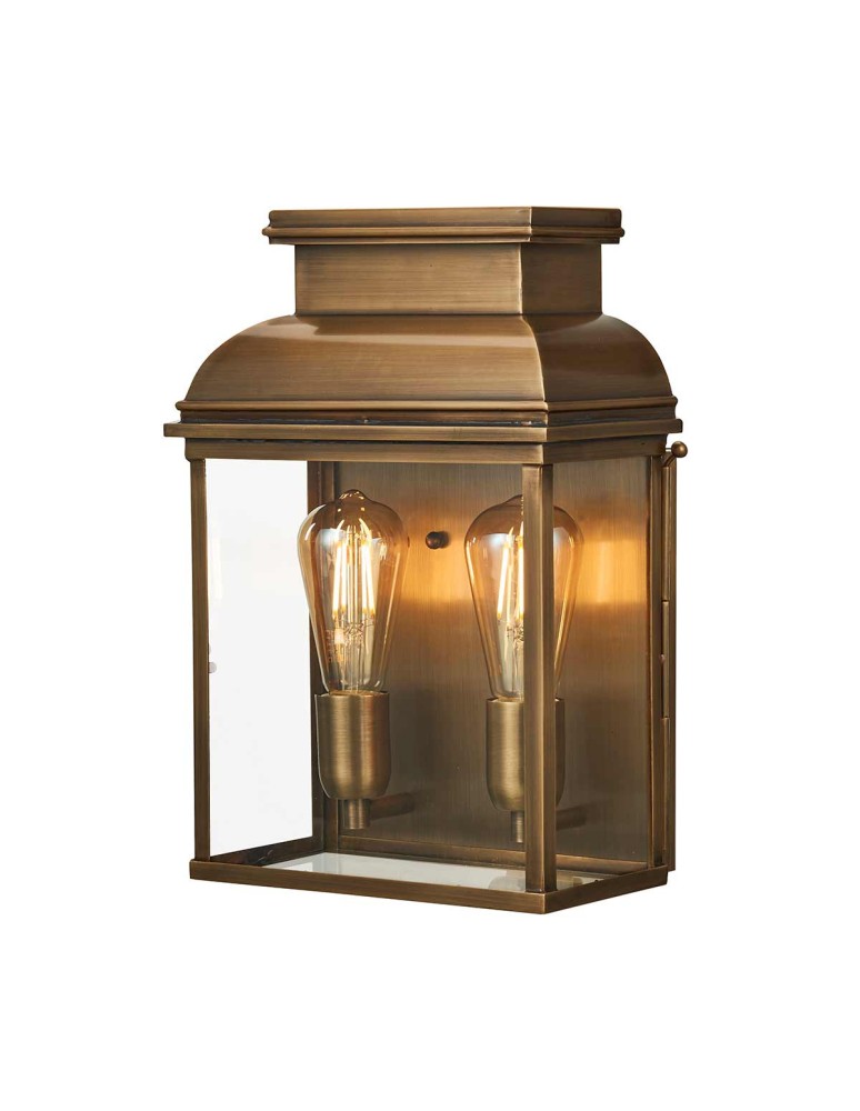Elstead Lighting Duża latarnia naścienna Old Bailey - 2 źródła światła IP44 OLD-BAILEY-L-BR Elstead Lighting Duża latarnia naścienna Old Bailey - 2 źródła światła IP44 OLD-BAILEY-L-BR