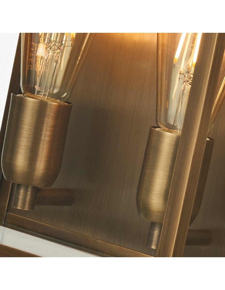 Elstead Lighting Duża latarnia naścienna Old Bailey - 2 źródła światła IP44 OLD-BAILEY-L-BR Elstead Lighting Duża latarnia naścienna Old Bailey - 2 źródła światła IP44 OLD-BAILEY-L-BR