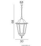 Lampy zewnętrzne wiszące - SU-MA Retro Maxi K 1018/1/BD Wisząca - produkt 4