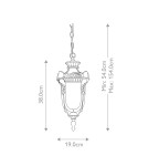 Elstead Lighting Średnia latarnia wisząca Philadelphia - 1 źródło światła IP44 PH8-M-OB Elstead Lighting Średnia latarnia wisząca Philadelphia - 1 źródło światła IP44 PH8-M-OB