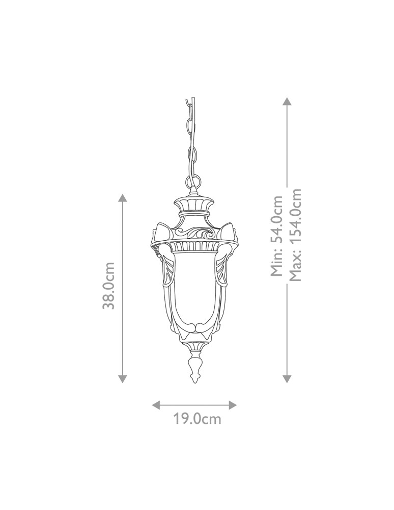 Elstead Lighting Średnia latarnia wisząca Philadelphia - 1 źródło światła IP44 PH8-M-OB Elstead Lighting Średnia latarnia wisząca Philadelphia - 1 źródło światła IP44 PH8-M-OB