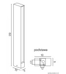 Lampy ogrodowe stojące - SU-MA LINEA słupek 16702-600 - produkt 4