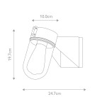 Kinkiety zewnętrzne - Elstead Lighting Latarnia naścienna Portofino - 1 źródło światła IP44 PORTOFINO - product 2