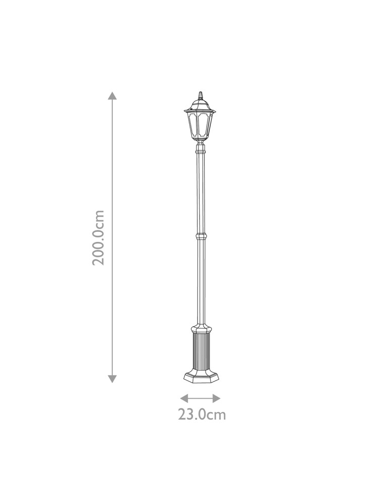 Lampy zewnętrzne latarnie - Elstead Lighting Latarnia stojąca Parish - 1 źródło światła IP44 PR6-BLACK - product kolory-swiatla.pl 5