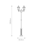 Lampy zewnętrzne latarnie - Elstead Lighting Latarnia stojąca Parish - 2 źródła światła IP44 PR8-BLACK - product 2