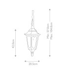 Lampy zewnętrzne wiszące - Elstead Lighting Latarnia wisząca Parish - 1 źródło światła IP44 PR9-BLACK - product 2