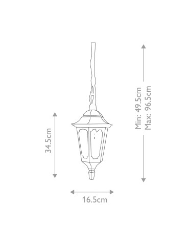 Elstead Lighting Mała latarnia wisząca Parish Mini - 1 źródło światła IP44 PRM9-BLACK - produkt 2