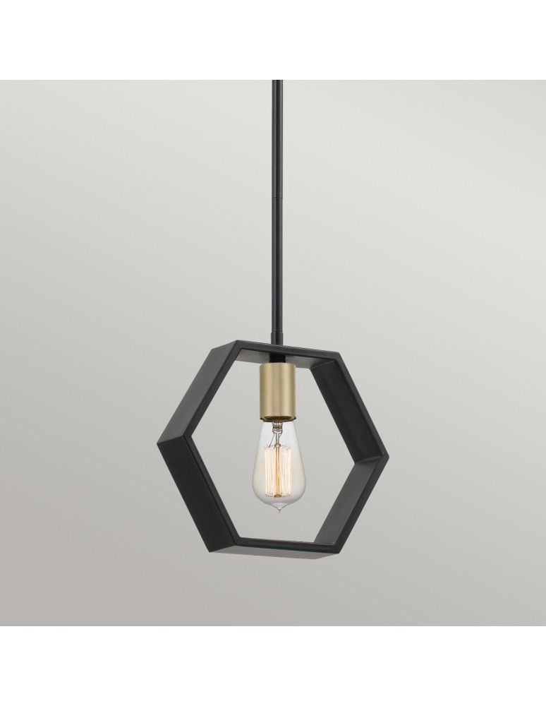 Lampy wiszące - Elstead Lighting Mała lampa wisząca Bismarck - 1 źródło światła QZ-BISMARCK-MP-EK - product kolory-swiatla.pl 3