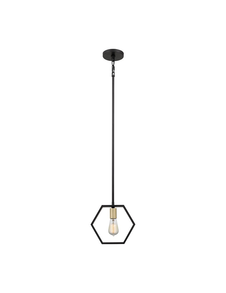 Lampy wiszące - Elstead Lighting Mała lampa wisząca Bismarck - 1 źródło światła QZ-BISMARCK-MP-EK - product kolory-swiatla.pl 4