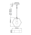 Lampy wiszące - Elstead Lighting Mała lampa wisząca Bismarck - 1 źródło światła QZ-BISMARCK-MP-EK - product 5
