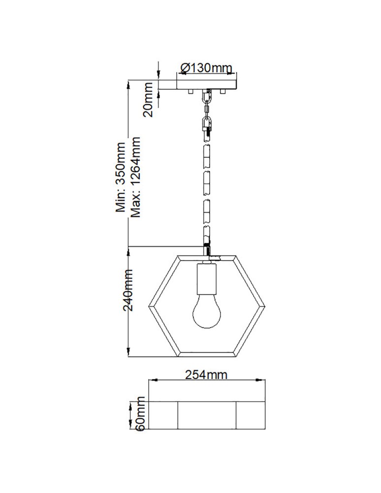 Lampy wiszące - Elstead Lighting Mała lampa wisząca Bismarck - 1 źródło światła QZ-BISMARCK-MP-EK - product kolory-swiatla.pl 5