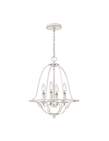 Elstead Lighting Lampa wisząca Bradbury - 4 źródła światła - Antyczna biel QZ-BRADBURY-4P-AWH