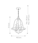 Elstead Lighting Lampa wisząca Bradbury - 4 źródła światła - Popielata QZ-BRADBURY-4P-GK Elstead Lighting Lampa wisząca Bradbury - 4 źródła światła - Popielata QZ-BRADBURY-4P-GK