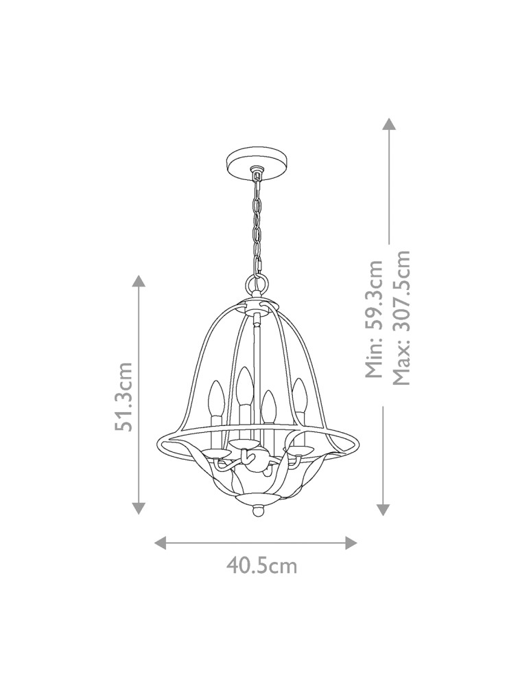 Elstead Lighting Lampa wisząca Bradbury - 4 źródła światła - Popielata QZ-BRADBURY-4P-GK Elstead Lighting Lampa wisząca Bradbury - 4 źródła światła - Popielata QZ-BRADBURY-4P-GK