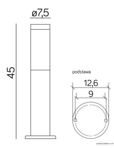 SU-MA Inox ST 022-450 45 cm Stojąca - produkt 2