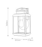 Elstead Lighting Średnia latarnia naścienna Byron - 1 źródło światła - Grafitowe IP44 QZ-BYRON-M-GR Elstead Lighting Średnia latarnia naścienna Byron - 1 źródło światła - Grafitowe IP44 QZ-BYRON-M-GR