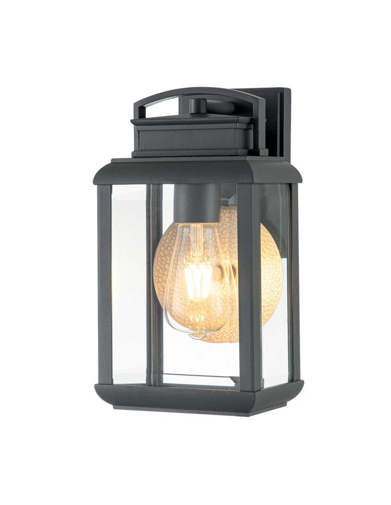 Elstead Lighting Mała latarnia naścienna Byron - 1 źródło światła - Grafitowe IP44 QZ-BYRON-S-GR Elstead Lighting Mała latarnia naścienna Byron - 1 źródło światła - Grafitowe IP44 QZ-BYRON-S-GR