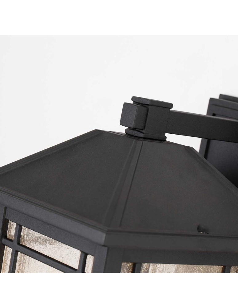 Elstead Lighting Średnia latarnia naścienna Cedar Point - 1 źródło światła IP44 QZ-CEDAR-POINT-M-BK