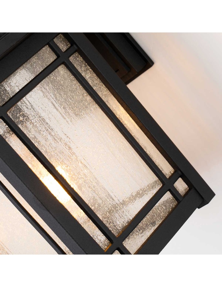 Elstead Lighting Średnia latarnia naścienna Cedar Point - 1 źródło światła IP44 QZ-CEDAR-POINT-M-BK