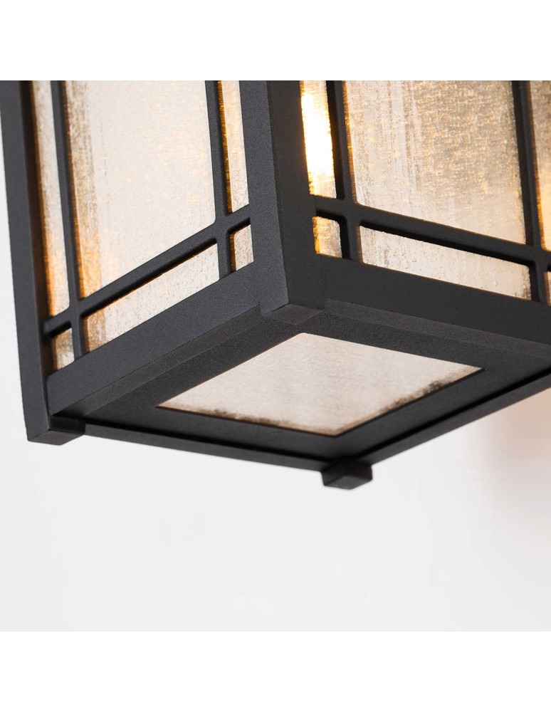 Elstead Lighting Średnia latarnia naścienna Cedar Point - 1 źródło światła IP44 QZ-CEDAR-POINT-M-BK