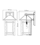 Kinkiety zewnętrzne - Elstead Lighting Średnia latarnia naścienna Cedar Point - 1 źródło światła IP44 QZ-CEDAR-POINT-M-BK - product 5