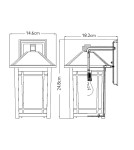 Kinkiety zewnętrzne - Elstead Lighting Mała latarnia naścienna Cedar Point - 1 źródło światła IP44 QZ-CEDAR-POINT-S-BK - product 5