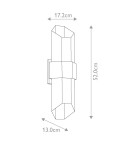 Elstead Lighting Duża latarnia naścienna LED Chasm IP44 QZ-CHASM-L-BKW Elstead Lighting Duża latarnia naścienna LED Chasm IP44 QZ-CHASM-L-BKW