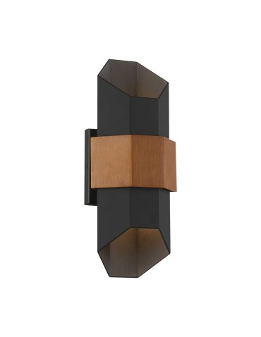 Elstead Lighting Średnia latarnia naścienna Chasm IP44 QZ-CHASM-M-BKW