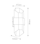 Elstead Lighting Średnia latarnia naścienna Chasm IP44 QZ-CHASM-M-BKW Elstead Lighting Średnia latarnia naścienna Chasm IP44 QZ-CHASM-M-BKW
