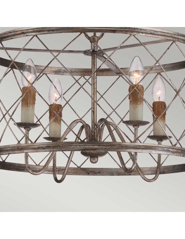 Lampy wiszące - Elstead Lighting Lampa wisząca / Żyrandol Dury - 4 źródła światła QZ-DURY-P - product kolory-swiatla.pl 4