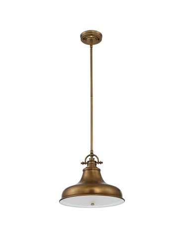 Elstead Lighting Średnia lampa wisząca Emery - 1 źródło światła - Postarzany mosiądz QZ-EMERY-P-M-WS - produkt 2