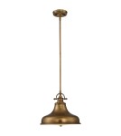 Lampy wiszące - Elstead Lighting Średnia lampa wisząca Emery - 1 źródło światła - Postarzany mosiądz QZ-EMERY-P-M-WS - product 3