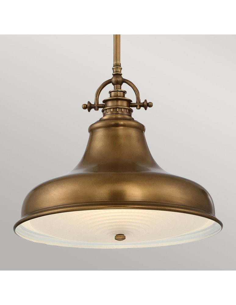 Lampy wiszące - Elstead Lighting Średnia lampa wisząca Emery - 1 źródło światła - Postarzany mosiądz QZ-EMERY-P-M-WS - product kolory-swiatla.pl 4