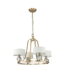 Elstead Lighting Żyrandol Gotham - 4 źródła światła - Szczotkowany mosiądz QZ-GOTHAM4-BB Elstead Lighting Żyrandol Gotham - 4 źródła światła - Szczotkowany mosiądz QZ-GOTHAM4-BB