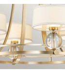 Elstead Lighting Żyrandol Gotham - 4 źródła światła - Szczotkowany mosiądz QZ-GOTHAM4-BB Elstead Lighting Żyrandol Gotham - 4 źródła światła - Szczotkowany mosiądz QZ-GOTHAM4-BB